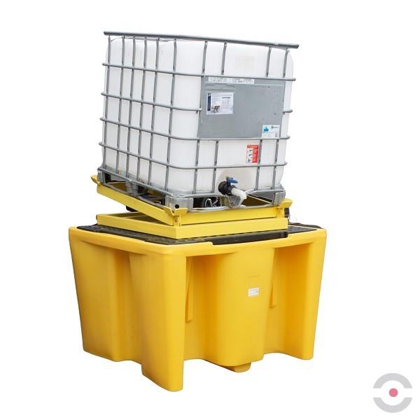 Pochylnia stalowa Topserw do opróżniania IBC 1*1000 l, żółty, EASY