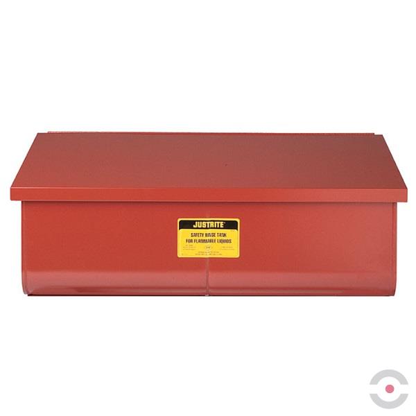 Zbiornik stalowy Justrite, warsztatowy do mycia i czyszczenia, stołowy, 83 l, czerwony