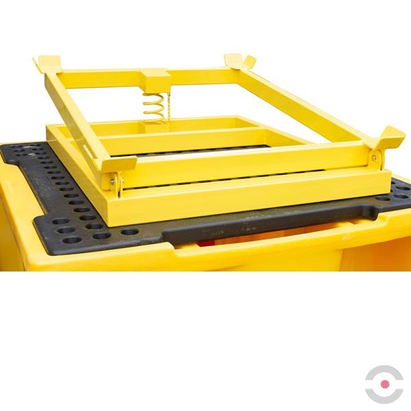 Zestaw magazynowy Topserw do składowania IBC 1*1000 l i opróżniania IBC *1000 l, czarny/żółty, EASY MEGA