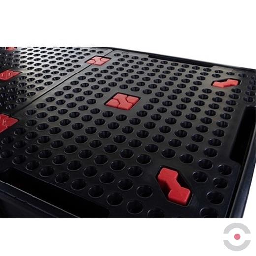 Zestaw magazynowy Topserw do składowania IBC 1*1000 l i opróżniania IBC *1000 l, czarny/żółty, EASY MEGA