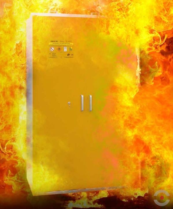 Szafa ognioodporna Topserw SAFE-90 XL, 3 półki, blacha stalowa, drzwi żółte, SiS, 90 min