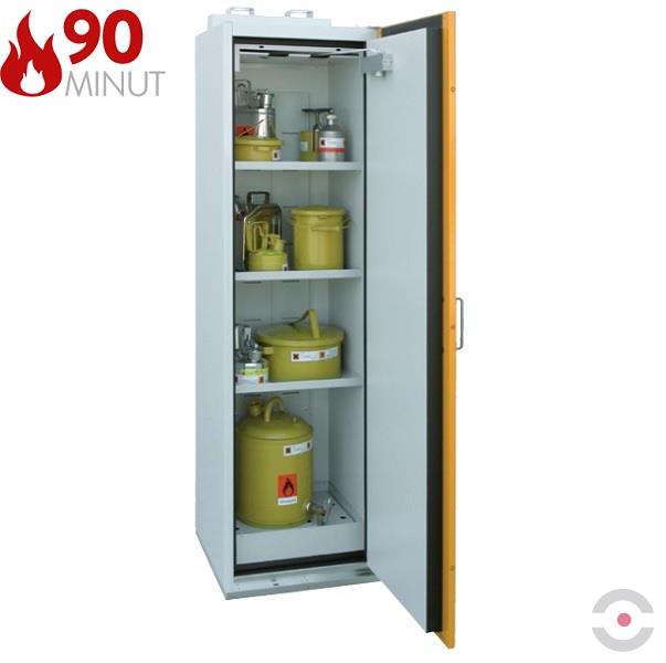 Szafa ognioodporna Topserw SAFE-90 M, 3 półki, stal nierdzewna, drzwi żółte, SiS, 90 min