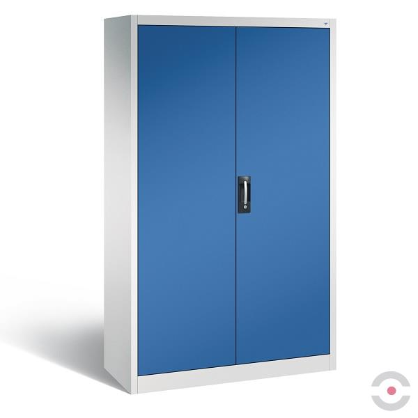 Szafa warsztatowa XL, 6 półek, 8 szuflad, drzwi dwuskrzydłowe, W*S*G 1950*1200*500 mm, szary/niebieski