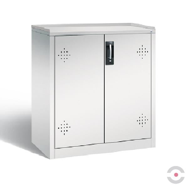 Szafa zabezpieczająca (ekologiczne) Topserw MODUS M, 2-drzwiowa, 2 tace wychwytowe, szary