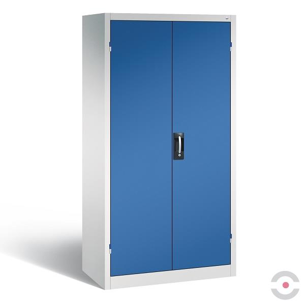 Szafa warsztatowa o zwiększonej nośności (700 kg), 4 półki, 3 szuflady, szer. 930 mm, gł. 600 mm, szaro-niebieska