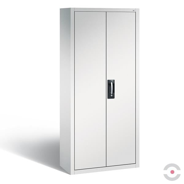 Szafa warsztatowa L, 60 pojemników, drzwi dwuskrzydłowe, W*S*G 1690*700*300 mm, szary