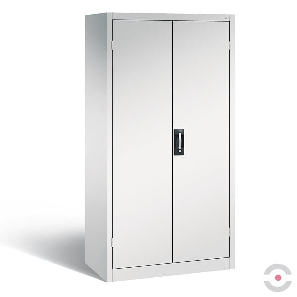 Szafa warsztatowa L, 4 półki, drzwi dwuskrzydłowe, W*S*G 1950*930*600 mm, szary