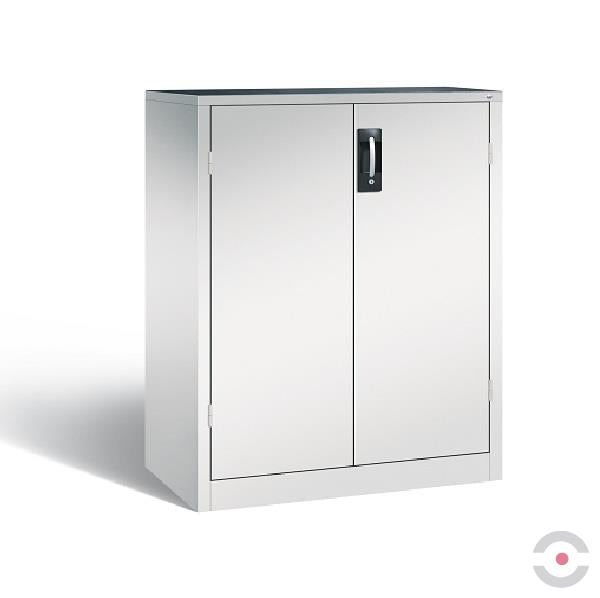 Szafa warsztatowa o zwiększonej nośności (700 kg), 2 półki, mata, szer. 930 mm, gł. 500 mm, szara