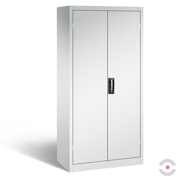 Szafa warsztatowa L, 3 półki, 3 szuflady, drzwi dwuskrzydłowe, W*S*G 1950*930*600 mm, szary