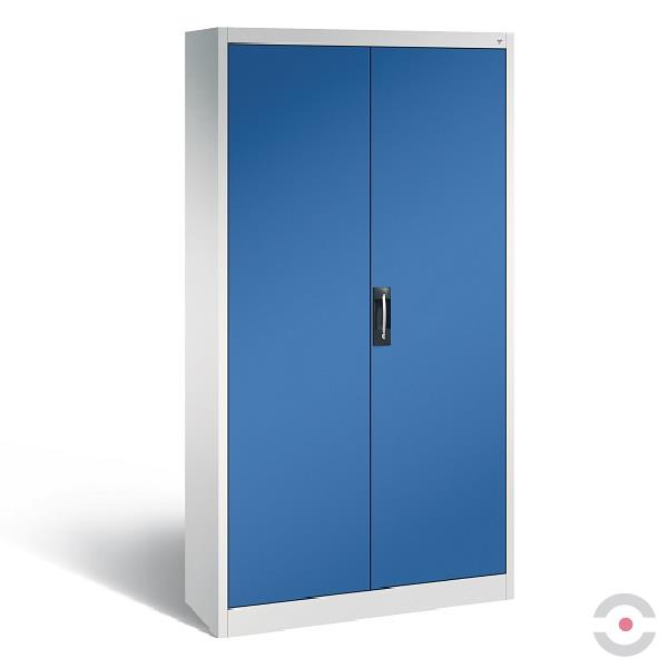 Szafa warsztatowa wielkoformatowa, 3 półki, 3 szuflady, szer. 1200 mm, gł. 400 mm, szaro-niebieska