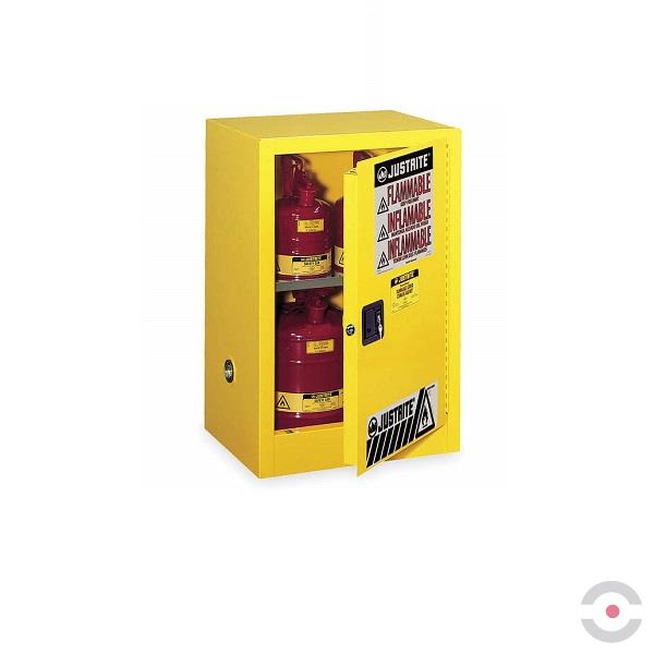 Szafa zabezpieczająca (palne) Justrite TABLE S, 45 l, 1-drzwiowa MS, 1 półka, żółty