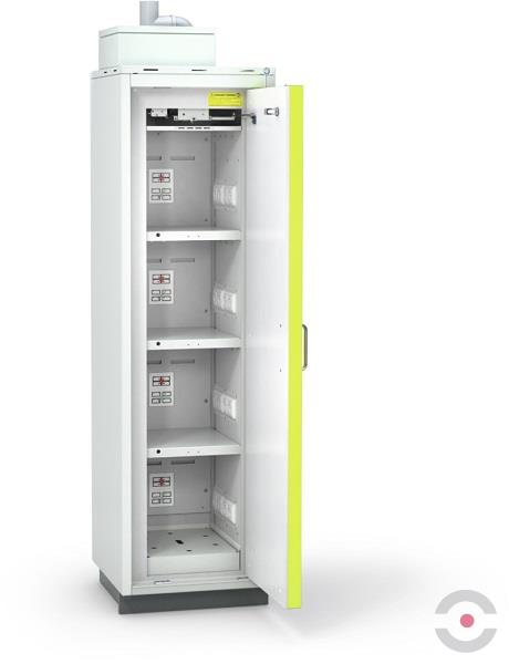 Szafa ognioodporna Topserw BATT-90 M, ładowanie baterii, 230V, 3 półki, BATTERY, 90 min