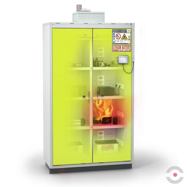 Szafa ognioodporna Topserw BATT-90 XL, ładowanie baterii, 230V, 3 półki, BATTERY, 90 min