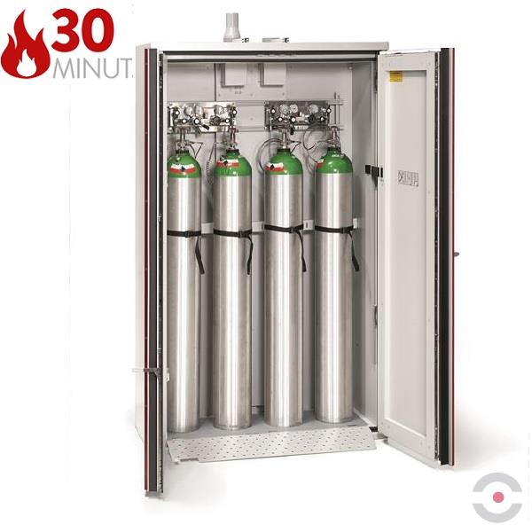Szafa ognioodporna Topserw GAS-30 XXL, 4 butle, drzwi CLA czerwone, ECO, 30 min