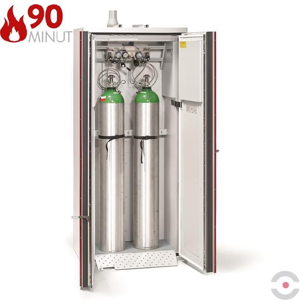 Szafa ognioodporna Topserw GAS-90 L, 2 butle, drzwi CLA czerwone, SUPREME, 90 min