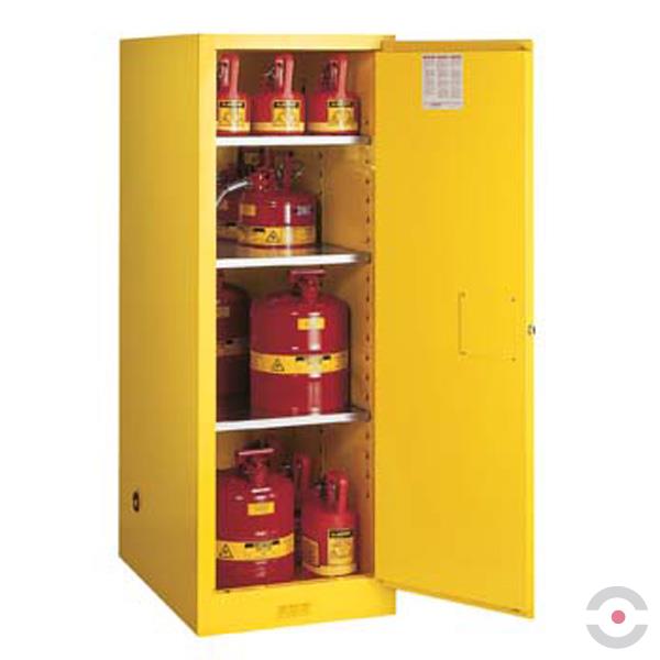 Szafa zabezpieczająca (palne) Justrite SLIM S, 204 l, 1-drzwiowa ZR, 3 półki, żółty