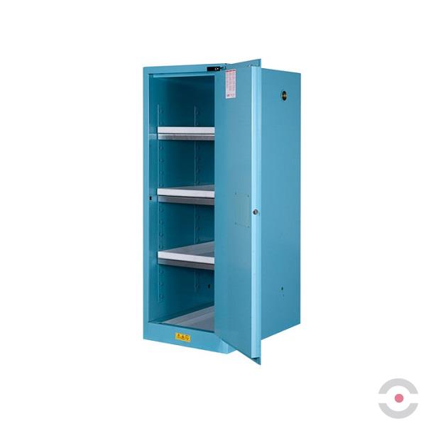 Szafa zabezpieczająca (korozyjne) Justrite SLIM S, 204 l, 1-drzwiowa MS, 3 półki, niebieski