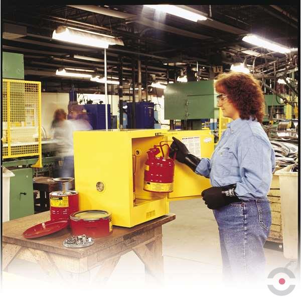 Szafa zabezpieczająca (palne) Justrite TABLE XS, 15 l, 1-drzwiowa MS, 1 półka, żółty