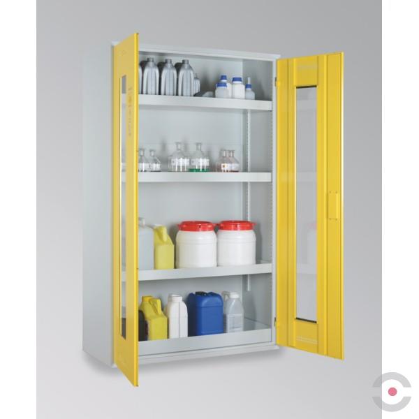 Szafa zabezpieczająca (trujące) Topserw MODUS XL, 2-drzwiowa, CLA-GL żółte, 3 półki, CHS 1200