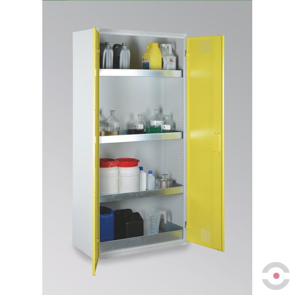 Szafa zabezpieczająca (trujące) Topserw MODUS L, 2-drzwiowa, CLA żółte, 3 półki, CHS 950