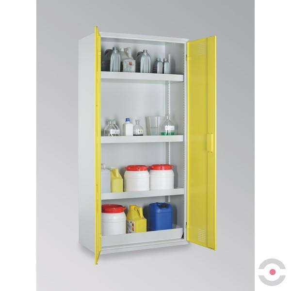 Szafa zabezpieczająca (trujące) Topserw MODUS XL, 2-drzwiowa, CLA żółte, 3 półki, CHS 1200