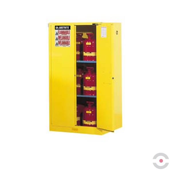 Szafa zabezpieczająca (palne) Justrite MODUS M, 227 l, 2-drzwiowa MS, 2 półki, żółty