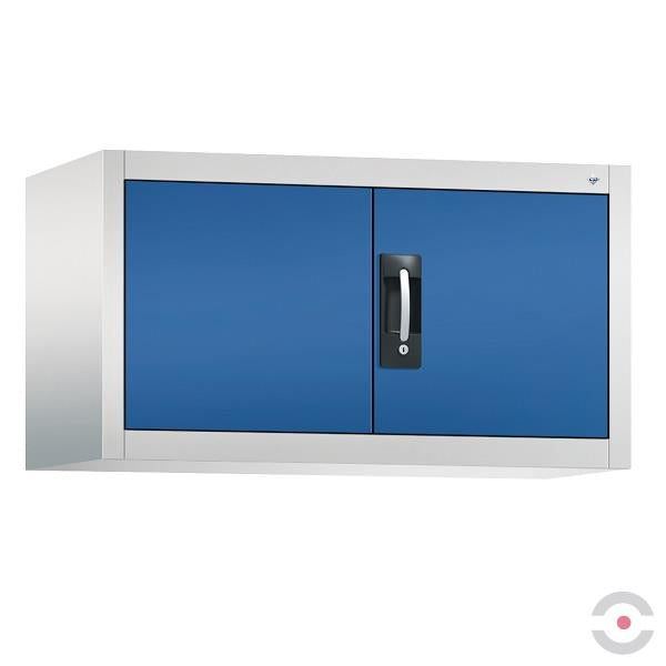 Szafka górna warsztatowa, szer. 930 mm, gł. 500 mm, szaro-niebieska