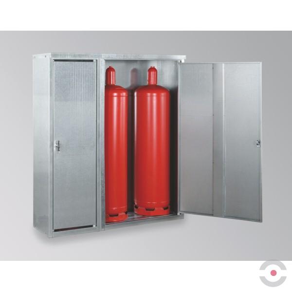 Szafka na butle gazowe K-GFS-B, 3*butla 33 kg, S*G*W 1320*400*1435 mm, 2-drzwiowa