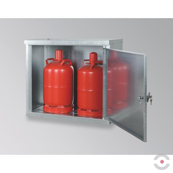 Szafka na małe butle gazowe K-GFS-B, 2*butla 11 kg, S*G*W 860*400*750 mm, drzwi 1-skrzydłowe