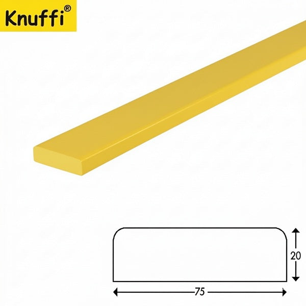 Elastyczny profil ostrzegawczo-ochronny Knuffi, typ S, żółty, 1000 mm
