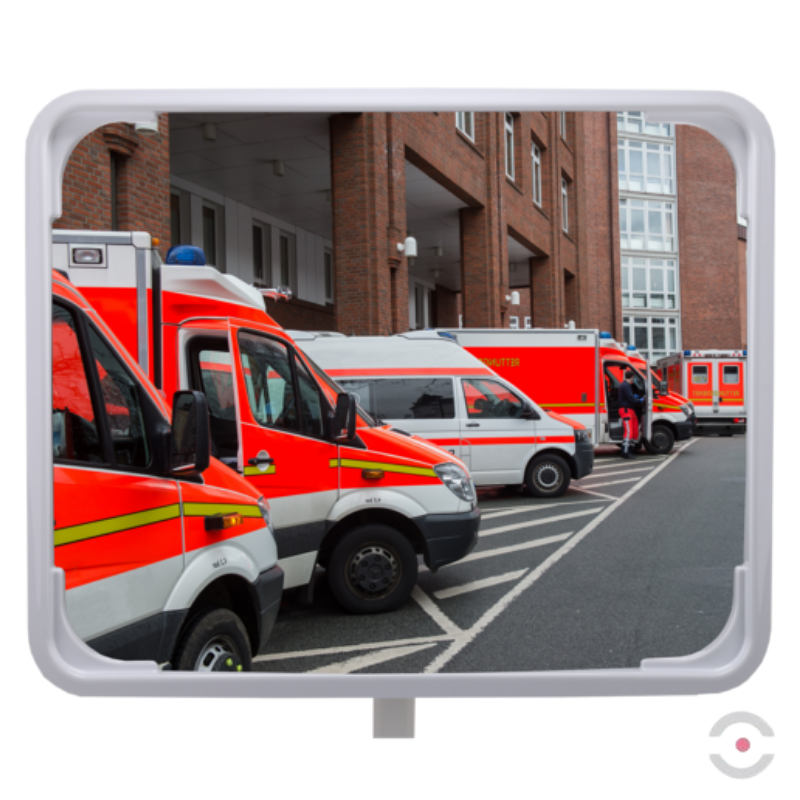 Lustro przemysłowe Dancop, Mont Blanc, 80*100 cm, akryl, białe