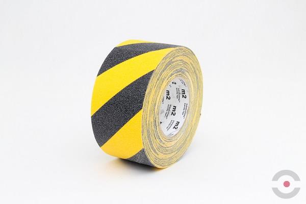 Taśma antypoślizgowa Hazard Warning, rolka, żółta/czarna, S*D 75 mm*18,3 m