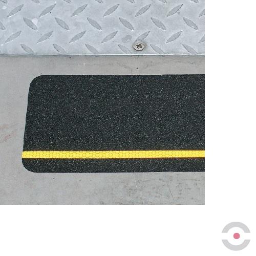 Taśma antypoślizgowa wielofunkcyjna, rolka, czarna z żółtym paskiem, S*D 100 mm*18,3 m