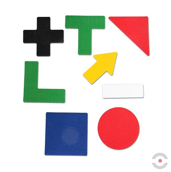 Znacznik podłogowy do wyznaczania ciągów komunikacyjnych, samoprzylepny, narożnik, 150*150 mm, zielony, 10 szt.