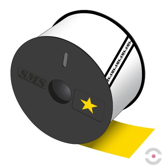 Taśma/rolka winylowa High-tack do etykiet, oznaczeń, S*D 60 mm*20 m, żółty