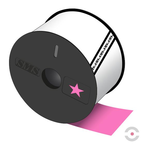 Taśma/rolka winylowa High-tack do etykiet, oznaczeń, S*D 60 mm*20 m, różowy