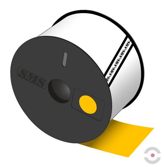 Taśma/rolka winylowa odblaskowa do etykiet oznaczeń S*D 60 mm*15 m 1 szt żółty