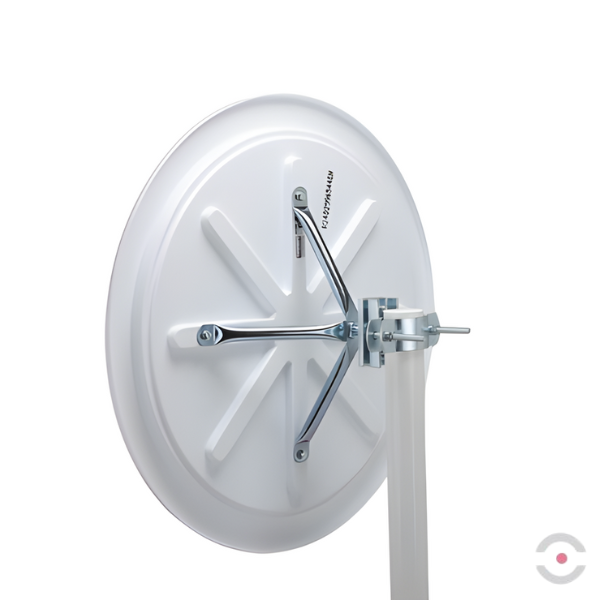 Lustro drogowe Dancop, Berlin, inox, 80 cm, biało-czerwone