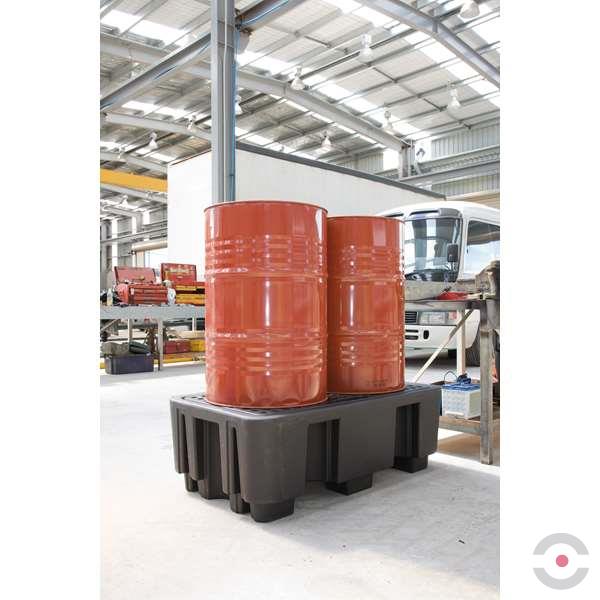 Wanna wychwytowa polietylenowa Topserw 250 l, beczka 2*200 l, kratownica, czarny, MEDIUM