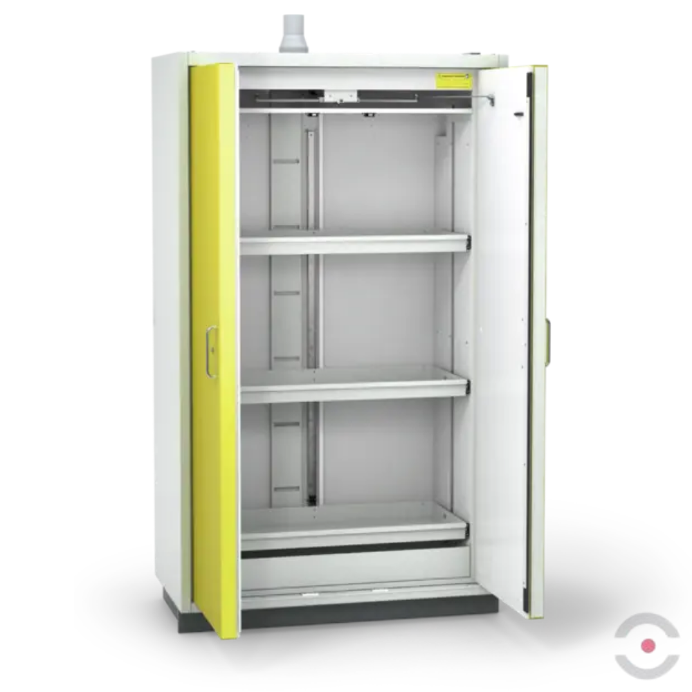Szafa ognioodporna Topserw PRIME-90 XL, 3 półki wysuwane, drzwi CLA/O żółte, CLASSIC, 90 min