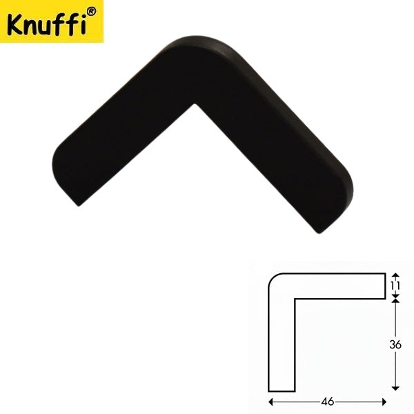 Zaślepka do profilu elastycznego Knuffi, typ H, czarna, 2 szt.