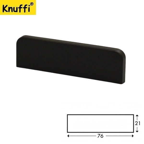 Zaślepka do profilu elastycznego Knuffi, typ S, czarna, 2 szt.