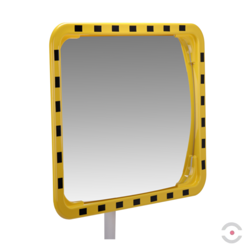 Lustro przemysłowe Dancop, Newton, 60*80 cm, akryl, żółto-czarne