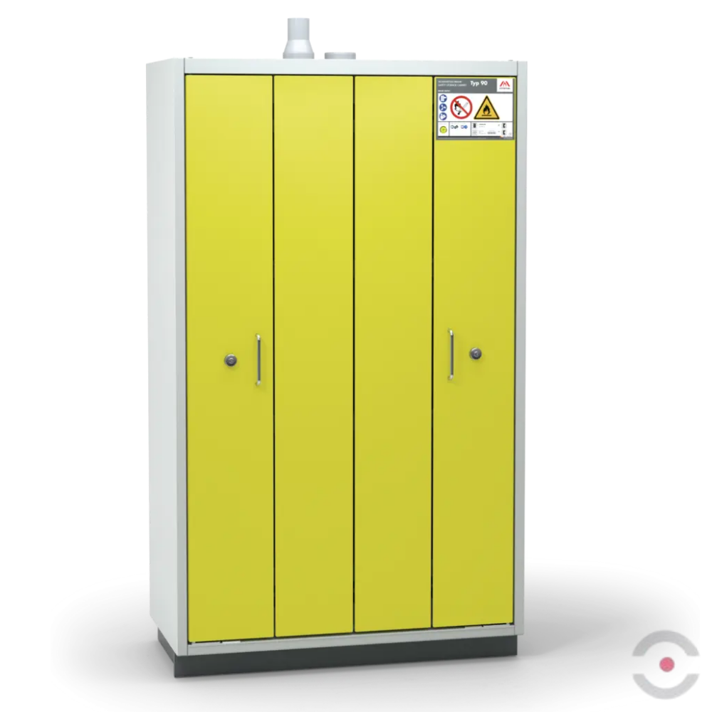 Szafa ognioodporna Topserw PRIME-90 XL, 4 półki wysuwane, drzwi FSC żółte, PREMIUM, 90 min