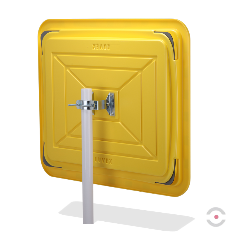 Lustro przemysłowe Dancop, Newton, 60*80 cm, akryl, żółto-czarne