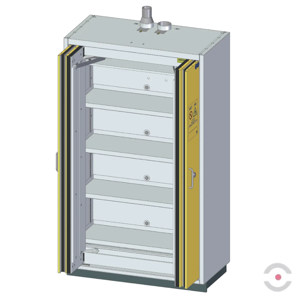 Szafa ognioodporna Topserw SAFE-90 XL, 4 półki, drzwi FSC żółte, PREMIUM, 90 min