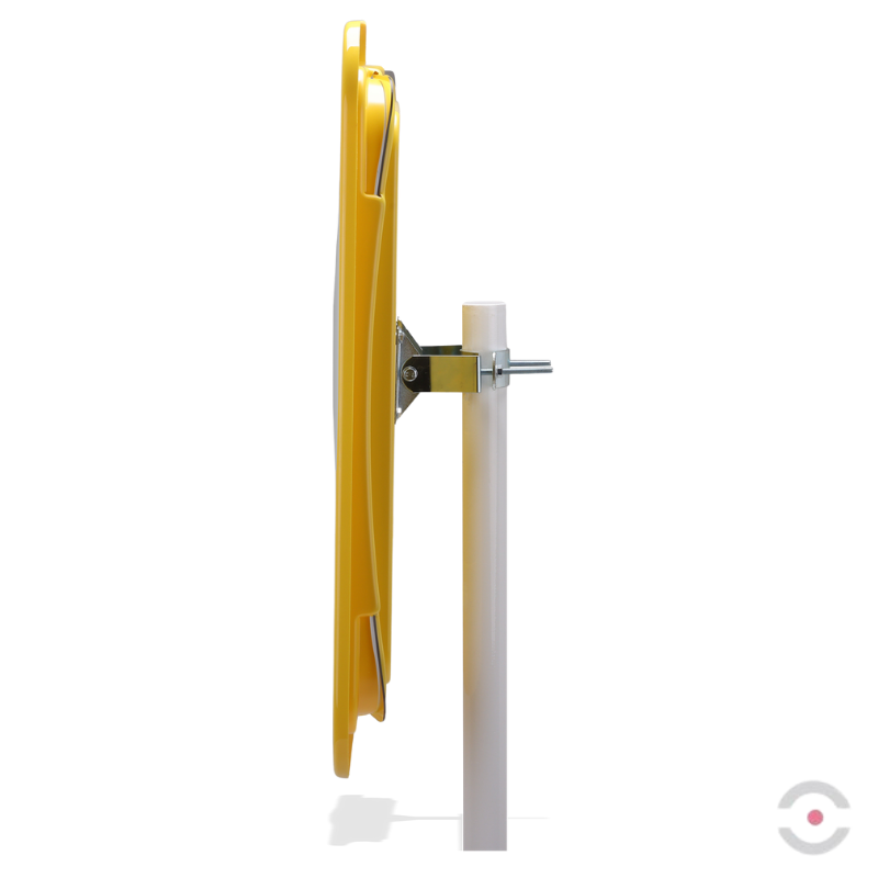 Lustro przemysłowe Dancop, Newton, 60*80 cm, akryl, żółto-czarne