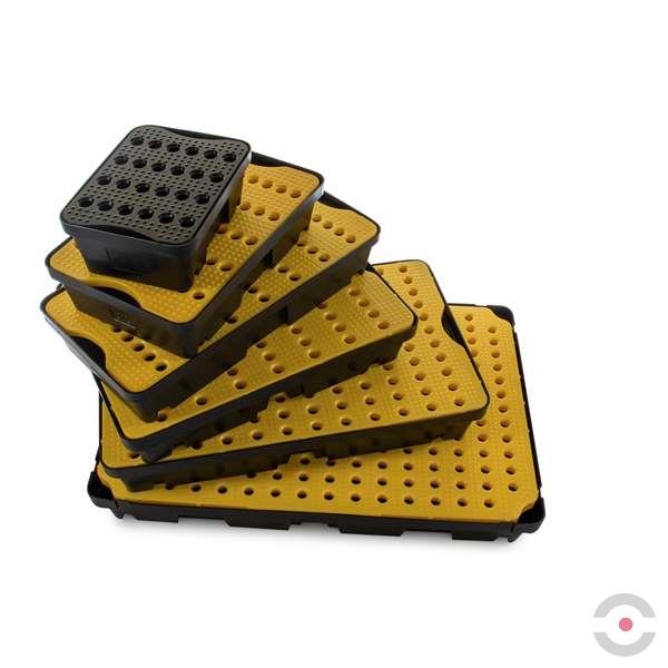 Wanienka wychwytowa polietylenowa Topserw 100 l, kratownica, czarny/żółty, MINI