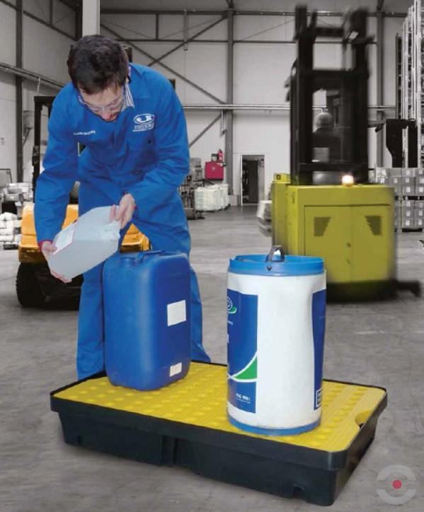 Wanienka wychwytowa polietylenowa Topserw 100 l, kratownica, czarny/żółty, MINI