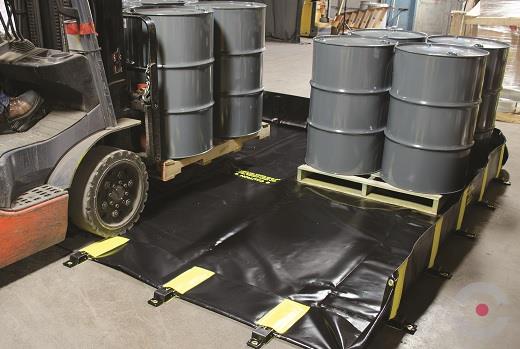 Wanna wychwytowa elastyczna Justrite 890 l, beczka 7*200 l, Rigid-Lock QuickBerm, EU